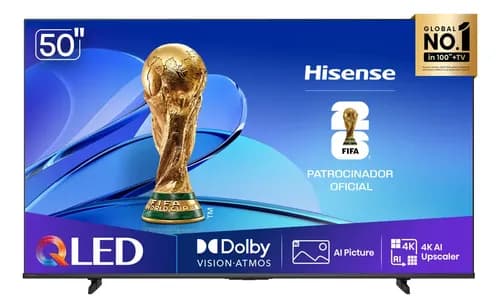 Smart TV Hisense 50" QLED 4K 50Q6QV com Dolby Vision e Dolby Atmos por R$ 1.910,31 (cupom)