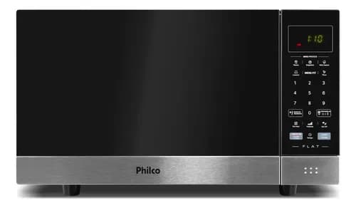 Micro-Ondas Philco 28L Preto Espelhado Flat PMO30F - Oferta