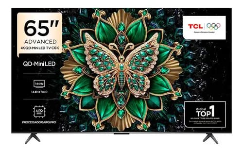 Smart TV TCL 65 C6K 65" QD-Mini LED 4K 144Hz Google TV