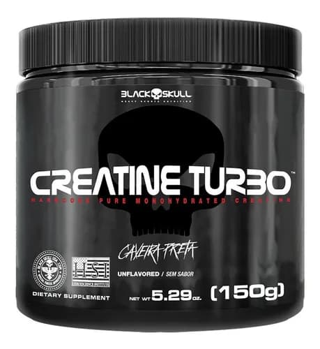 Creatina Turbo Black Skull 150g Caveira Preta