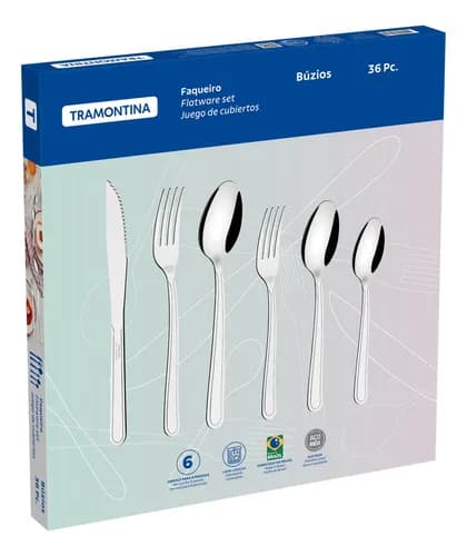 Faqueiro Tramontina Búzios Inox 36 Peças