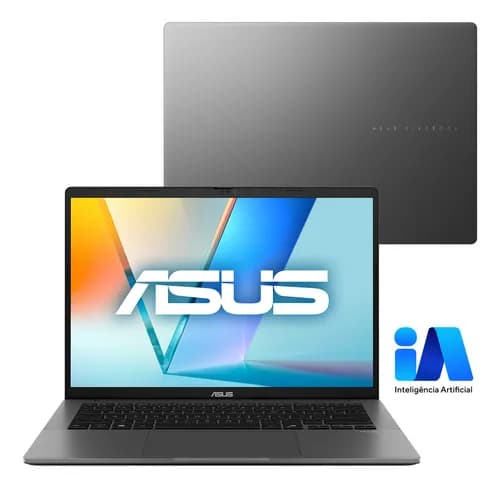 Notebook ASUS Vivobook S14 AI PC (Core Ultra 5, 32GB, 1TB SSD, Win 11) por R$ 5.576 no Pix