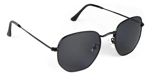 Óculos de Sol Hexagonal Harbor Black UV400