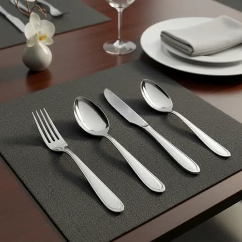 Jogo de Talheres Inox 36 Peças para Bar e Restaurante