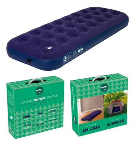 Colchão Inflável Solteiro Mor com Inflador