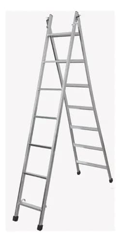Escada Extensiva 7 Degraus 3 em 1 Zincada Alg