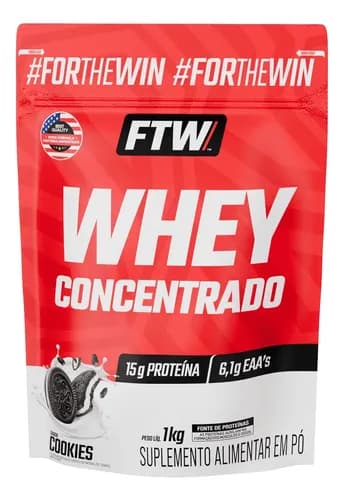 Whey Protein Concentrado 1kg Sabor Cookies Refil