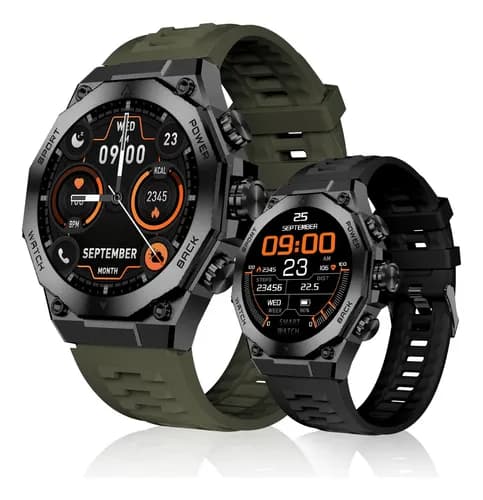 Smartwatch Aurafit AM18 Preto Tela AMOLED 1.43 IP67