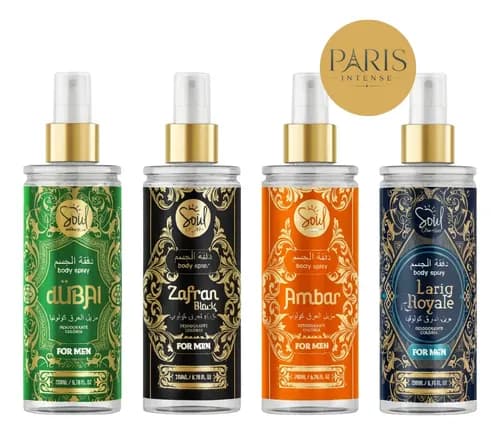 Kit Body Splash Árabe Masculino 200ml (4 Unidades) por R$ 72 no Pix