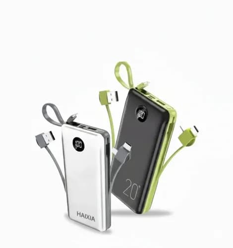 Power Bank Haixia 20.000mAh Carregador Rápido Branco