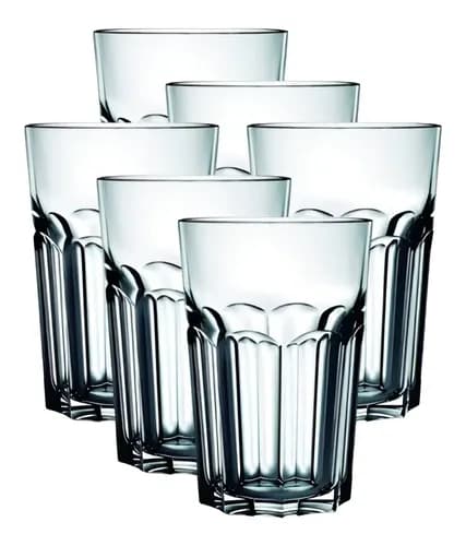 Kit 6 Copos de Vidro Original Line 400ml Água e Suco