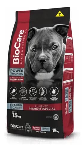 Ração Biocare Power Training Filhotes Frango e Carne 15kg