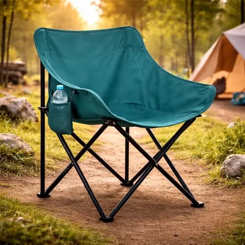 Cadeira Dobrável Portátil Camping e Pesca Verde