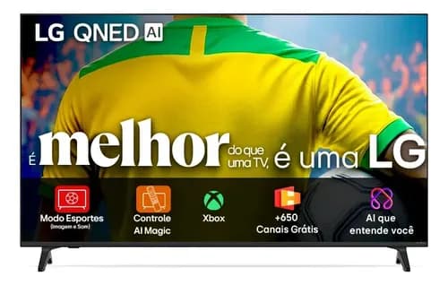 Smart TV 4K 50" LG QNED73 (AI α7 Gen8, webOS 25, Controle Magic) por R$ 2.222 com cupom