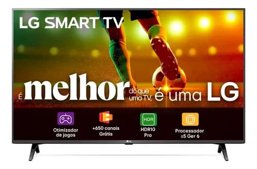 Smart TV LG 43" Full HD 43LR6700PSA (α5 AI Gen6, Alexa, webOS 23) por R$ 1.407 no Pix