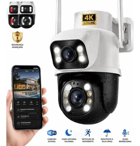 Câmera de Segurança Wi‑Fi iCSee/Yoosee A28B Dupla Lente IP66 (Externa) por R$99 com cupom