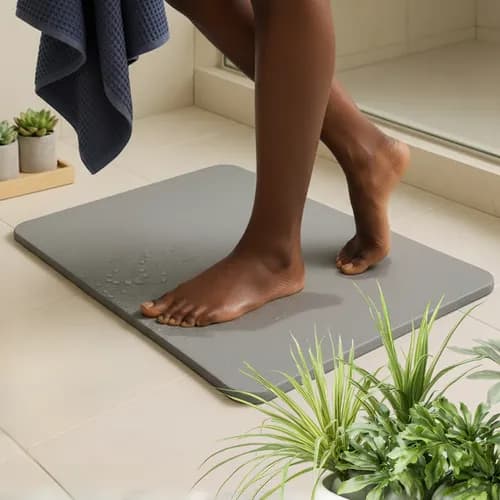 Tapete de Pedra Diatomita Lyor Cinza 60cm