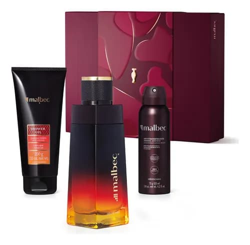 Kit Presente O Boticário Malbec X (3 Itens)