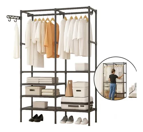 Guarda Roupa Dobrável Aberto Closet Organizador