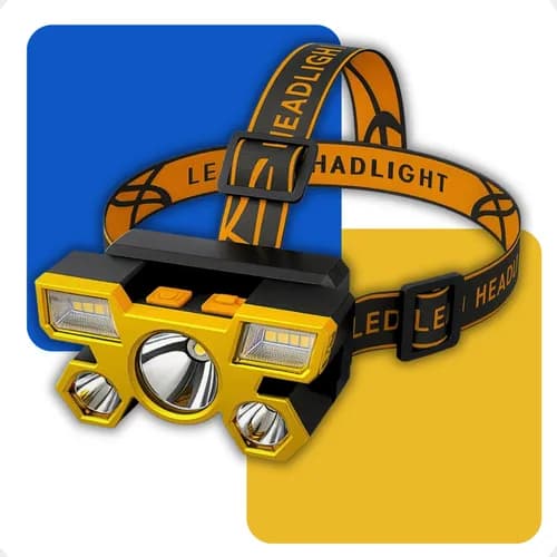 Lanterna de Cabeça LED Recarregável USB Potente