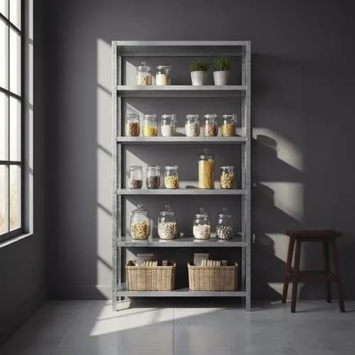 Estante/Prateleira de Aco Galvanizado 6 Bandejas 90cm com Cupom VALEPROMO