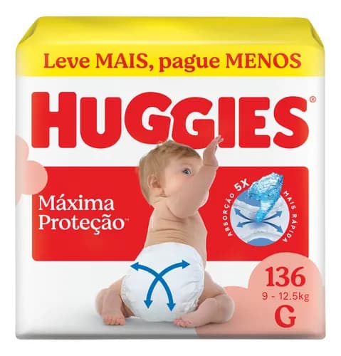 Fralda Huggies Máxima Proteção G