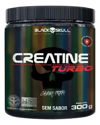 Creatina Turbo Black Skull 300g Pura