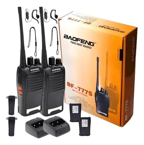 Kit 2 Rádios Comunicadores Baofeng BF-777S (16 Canais) por R$ 89 no Pix