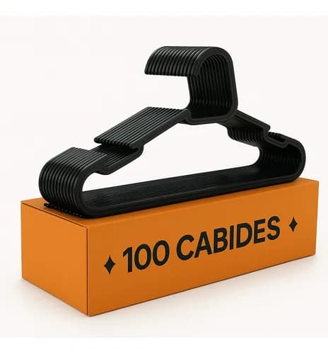 Kit 100 Cabides Adulto Reforçados Organizador