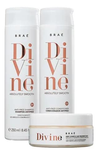 Kit Braé Divine Shampoo + Condicionador + Máscara