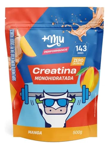 Creatina Refil 500g Performance +mu 100% Pura Manga
