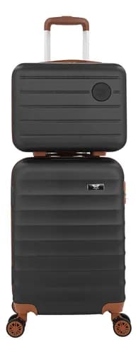 Kit Mala de Viagem Bordo Mão 10kg ABS Rodas 360