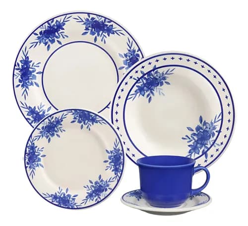 Aparelho de Jantar Biona Donna 30 Peças em Cerâmica com Frete Grátis