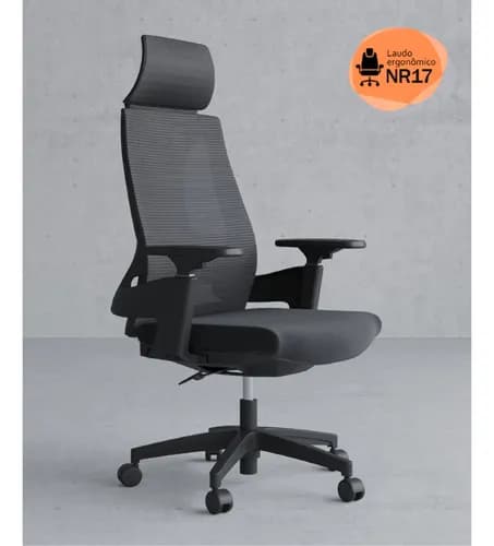 Cadeira de Escritório Rivatti Toledo Presidente NR17 Preto