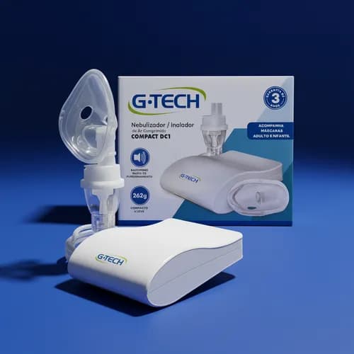 Inalador Nebulizador G-Tech Bivolt Silencioso (Adulto e Infantil) por R$ 94,59 no Pix + cupom