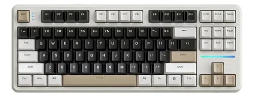 Teclado Mecânico Gamer Attack Shark X87 Sem Fio Cheese White