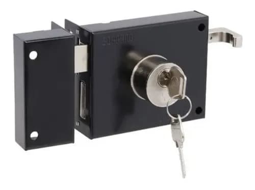 Fechadura de Sobrepor Soprano 231 Preto para Portão