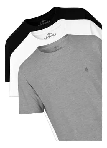 Kit 3 Camisetas Masculinas Polo Wear com Cupom - Oferta