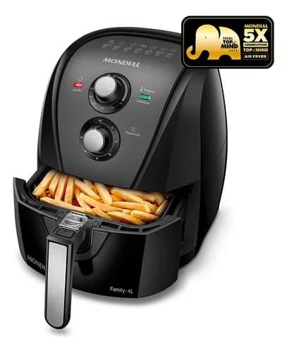 Fritadeira Air Fryer Mondial 4L 1500W AFN-40-BFT Preta