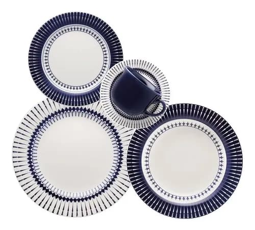 Aparelho de Jantar e Chá Donna Colb 30 Peças (Oxford/Biona) por R$199 no Pix com Cupom