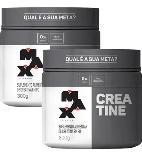 Kit 2x Creatina 300g Max Titanium Monohidratada