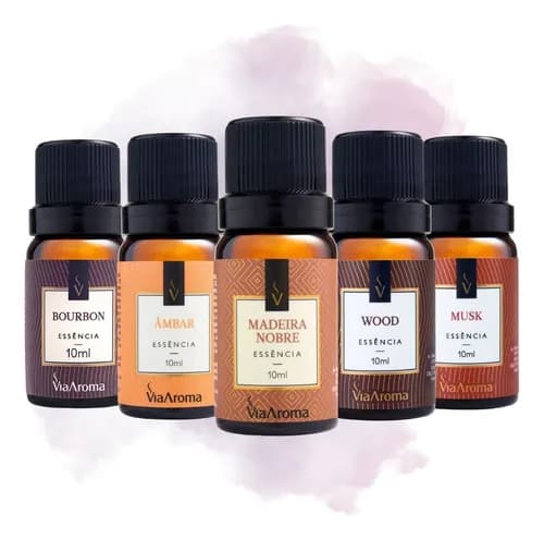 Kit 5 Essências Via Aroma 10ml para Aromatizador