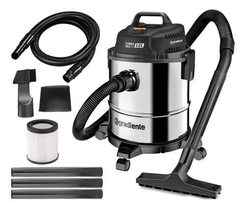 Aspirador de Pó e Água Gradiente Inox 12L 1200W