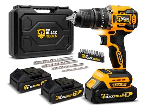 Parafusadeira/Furadeira de Impacto The Black Tools TB-21YX 21V com 2 Baterias + Maleta (cupom CONVOCA)