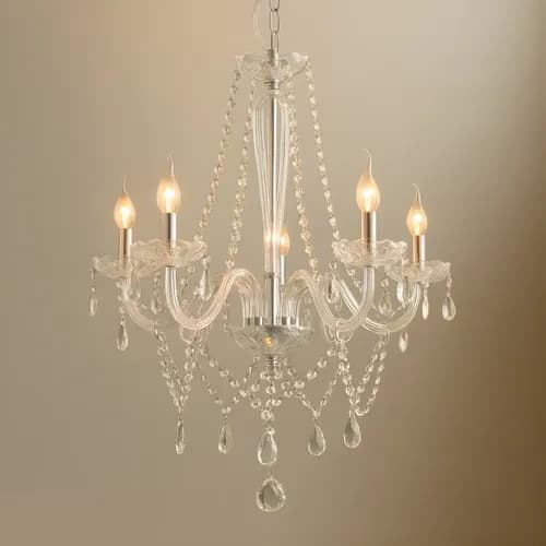Lustre Maria Thereza 5 Lampadas E14 Transparente (Alut010053 Avant) por R$225 com cupom