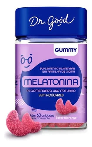 Melatonina Dr. Good Fini Gomas Sabor Morango 60 Unidades