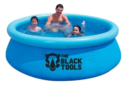 Piscina Inflável Redonda 1400L The Black Tools TBT-007 Azul
