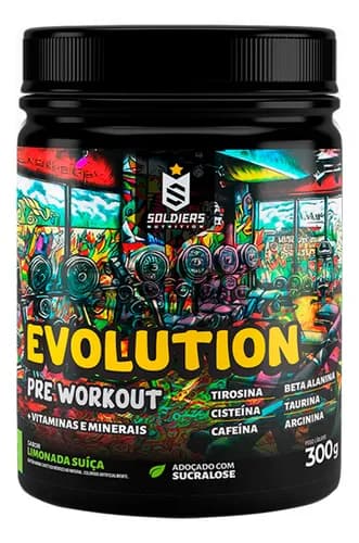 Pré-Treino Evolution Workout 300g Limonada Suíça Soldiers