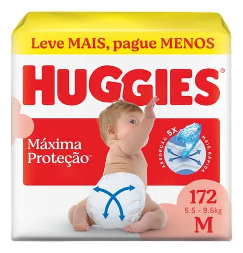 Fralda Huggies Máxima Proteção Tamanho M
