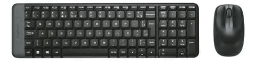 Combo Teclado e Mouse Logitech MK220 sem fio ABNT2
